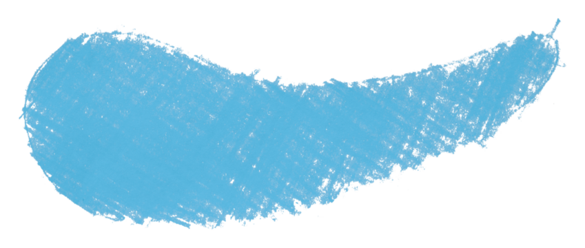 Abstract organic colored pencils abstract light blue chalk drop shape isolated on transparent background