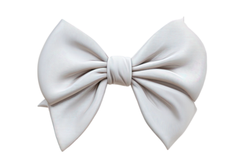 Elegant white bow, textured