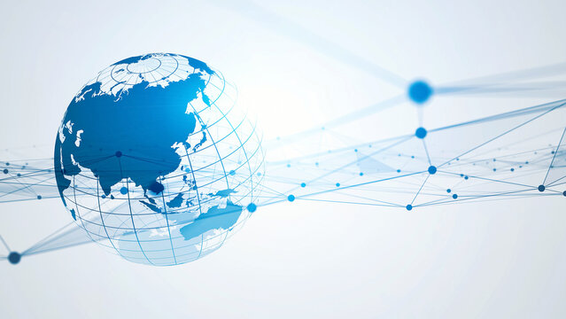 地球とグローバルネットワークのコンセプト