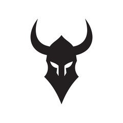 Ornamental Viking Helmet Logo with Elegant Decorative Nordic Pattern