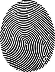 fingerprint on white background