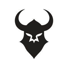 Viking Helmet Logo Inspired by Frozen Nordic Ice and Snow Elements