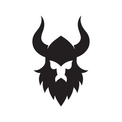 Elegant Monochrome Viking Warrior Helmet Inspired by Nordic Moonlight