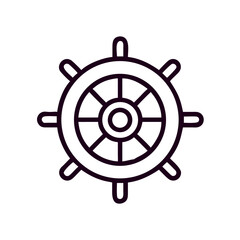 Obraz premium Steering wheel icon in a minimalist design style 