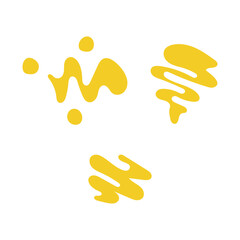 Design line mustard sauce yellow isolated