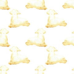 Naklejka premium Watercolor Christian pattern.Watercolor hand-drawn pattern.