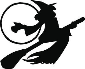 vector illustration of a witch
