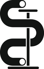 Playground slide icon represents childhood fun, amusement park attractions, and recreational activities