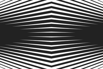 Striped pattern with parallel lines gradation. Vector abstract background with white and black halftone stripes and angles. Geometric transition monochrome modern effect