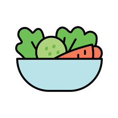 A color illustration depicting a healthy lifestyle and its attributes, on a white background