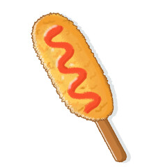 corn dog isolated on white background