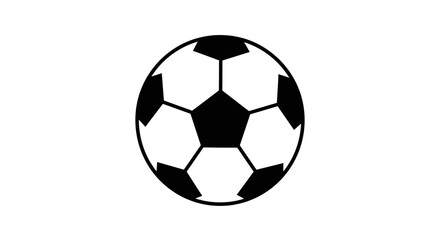 Obraz premium Isolated soccer ball illustration black and white on a plain background