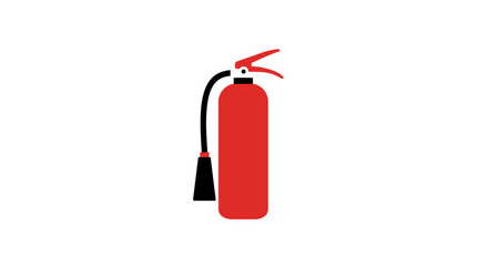 Red fire extinguisher illustration isolated on white safety equipment