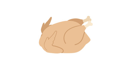 Roasted chicken isolated on white culinary concept copy space vector art