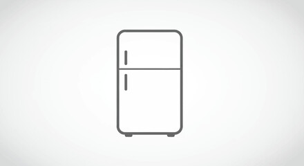 Refrigerator icon on white background appliance illustration design element