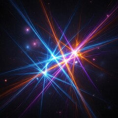 Fototapeta premium Nebula bursts of interstellar light painting a canvas of space art