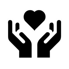 Vector art of hands holding heart symbol of love, care, charity, donation, support, health, hope, kindness, compassion, and humanity concept