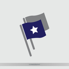 Patriotic star flag waving proudly, ideal for national holidays, events, or symbolic representations of freedom and patriotism in your next design project