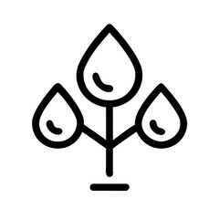 Vector art of minimalist water drop icon representing purity, freshness, and the essence of hydration in a clean and modern design