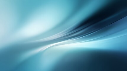 Abstract Blue Light Flow with Smooth Curves and Soft Gradient in Modern Digital Style
