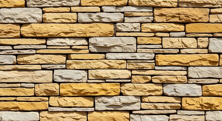 Obraz premium Natural stone wall texture with warm earth tones