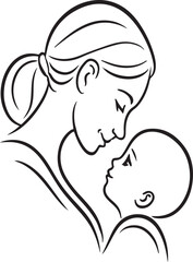 mother and baby icon