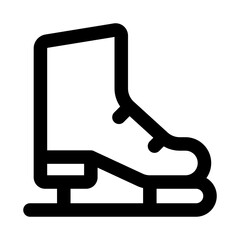 Ice Skate elegant icon for winter sports, fitness, and recreation design projects