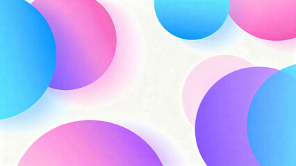 Obraz premium Colorful overlapping circles on white background