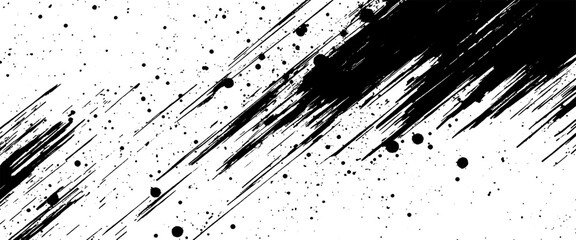 Vector abstract style black grange ink and brushes design
