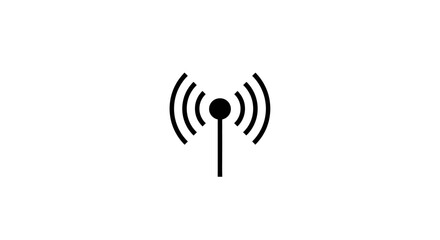 Wireless antenna icon vector illustration for technology and communication