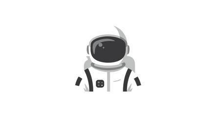 Astronaut illustration in monochrome style representing space exploration concepts