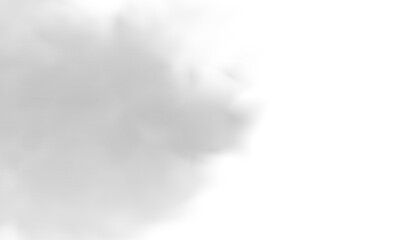 Realistic white cloud or smoke. White fog or smoke on transparent background. PNG image