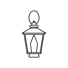 Illustration of a hanging lantern on transparent background