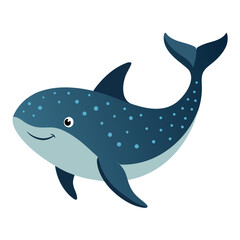 Obraz premium Whale Shark Vector AI – Generative AI Linocut Silhouette Illustration