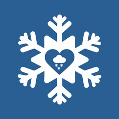 Minimalist winter illustration featuring snow elements and cold season vibes. Ideal for backgrounds, greeting cards, seasonal ads, and decoration projects. Modern vector style works well in both print