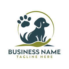 Pet Dog Paw Care Print Logo Design Vectors Illustrations Logo