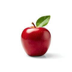 red apple on white background