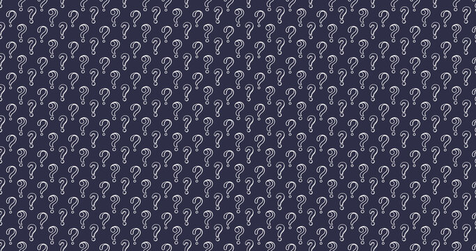 Question mark background pattern texture design for quiz and faq website or presentation