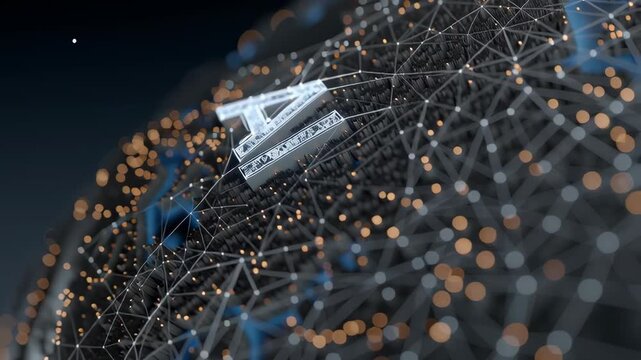 "AI" written on Global Network: A Blue Vision of Future Technology