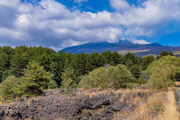 volcanic landscape of Mount Etna