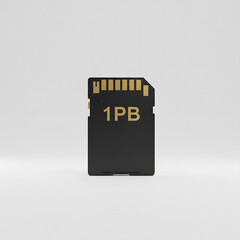 페타바이트 용량 칩. 1페타바이트 마이크로카드. 대용량 메모리 카드.