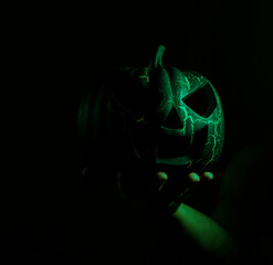 Halloween pumpkin. Halloween concept. Background. Gift. Holidays. Celebration