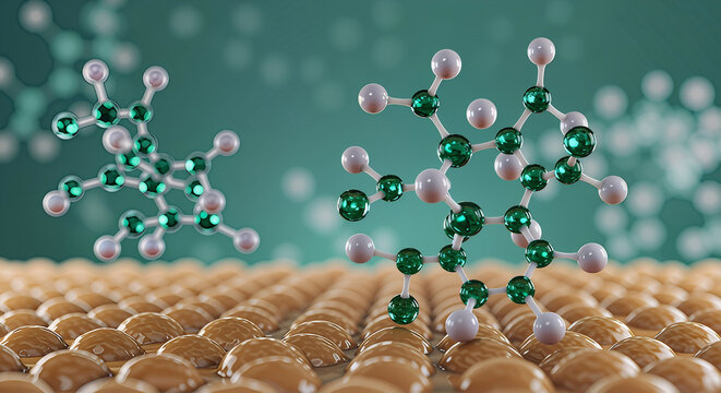 Scientific Visualization of Molecules Interacting with a Biological Surface