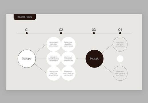 Minimalist Process Flow Infographic Template