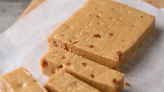 Christmas soft almond nougat bar