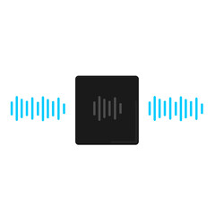 Mini voice recorder, portable tool for journalists to record interviews, flat art design style.
