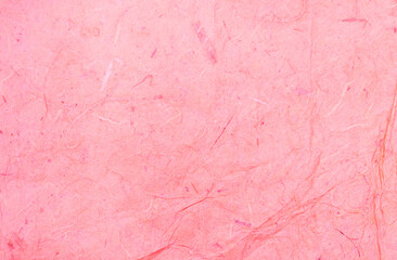 Blank pink paper with natural texture background, pink paper with natural fibre pattern background