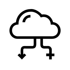 Cloud Deployment Icon Set – Vector, Outline, Automation, Network, Data, Technology, Server, Cloud