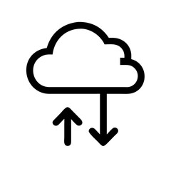 Cloud Elasticity Icon Set – Vector, Outline, Scalability, Data, Network, Technology, Server, Cloud