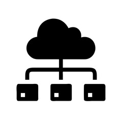 Cloud Gateway Hub Icon Set – Vector, Outline, Network, Data, Technology, Server, Connection, Cloud